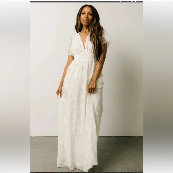 Baltic Born | Dresses | Baltic Born Evelyn Smocked White Maxi Dress |  Poshmark